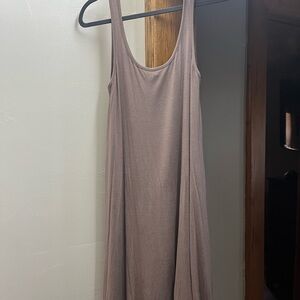 Elegant Sleeveless Brown Dress